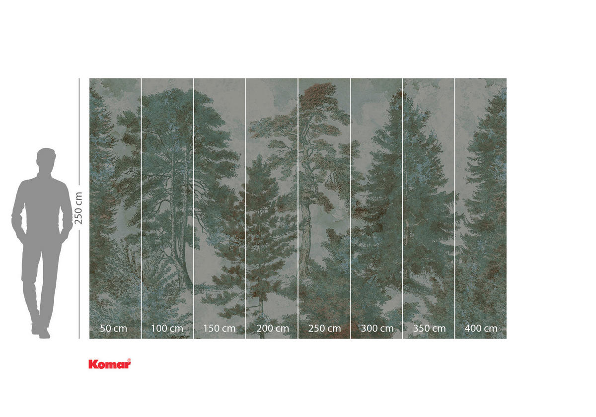 VLIESTAPETE - Weiß/Grün, Basics (400/250cm) - Komar