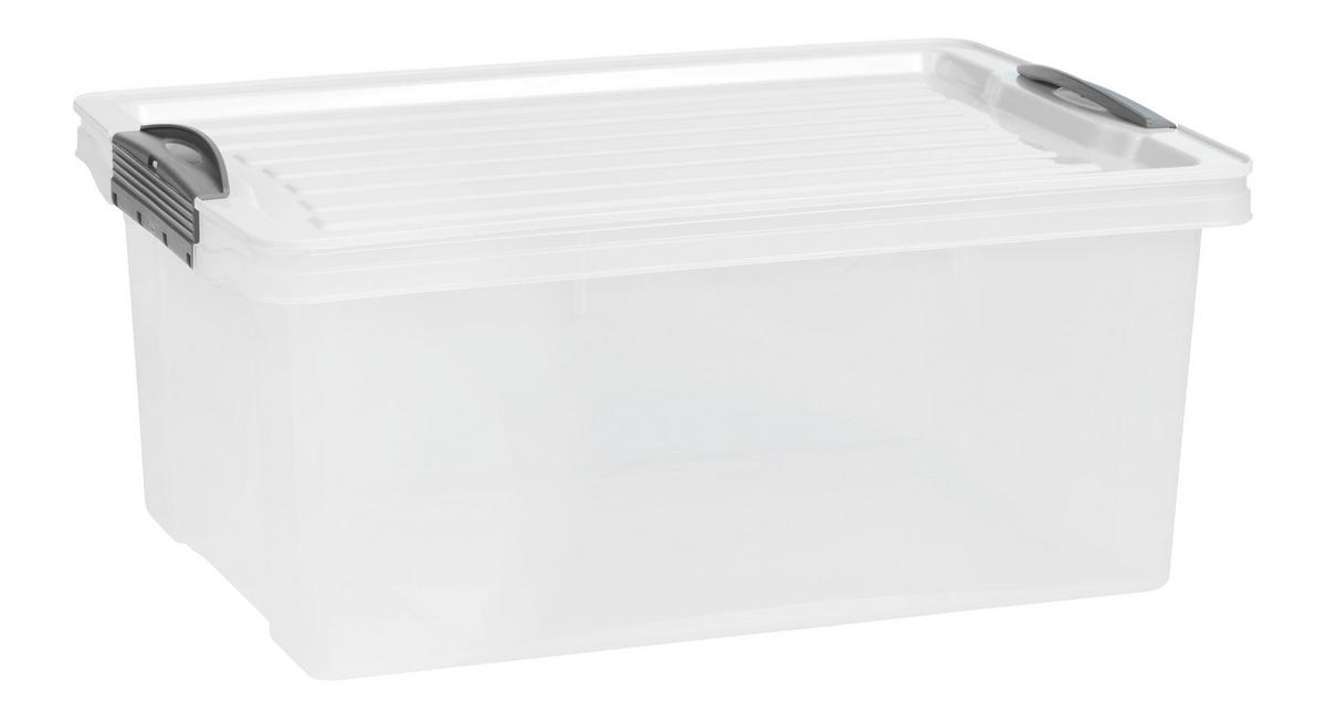 AUFBEWAHRUNGSBOX     - Weiß, KONVENTIONELL, Kunststoff (27,5/18/39,5cm) - Rotho