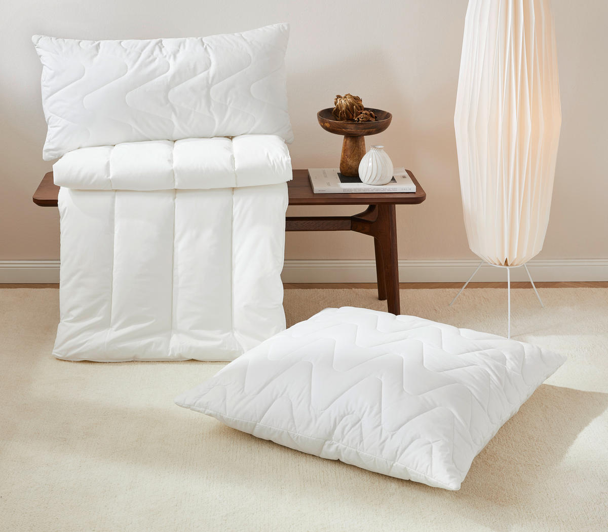 CELOROČNÍ PŘIKRÝVKA, 135/200 cm, polyester - bílá, Design, textil (135/200cm) - Centa-Star