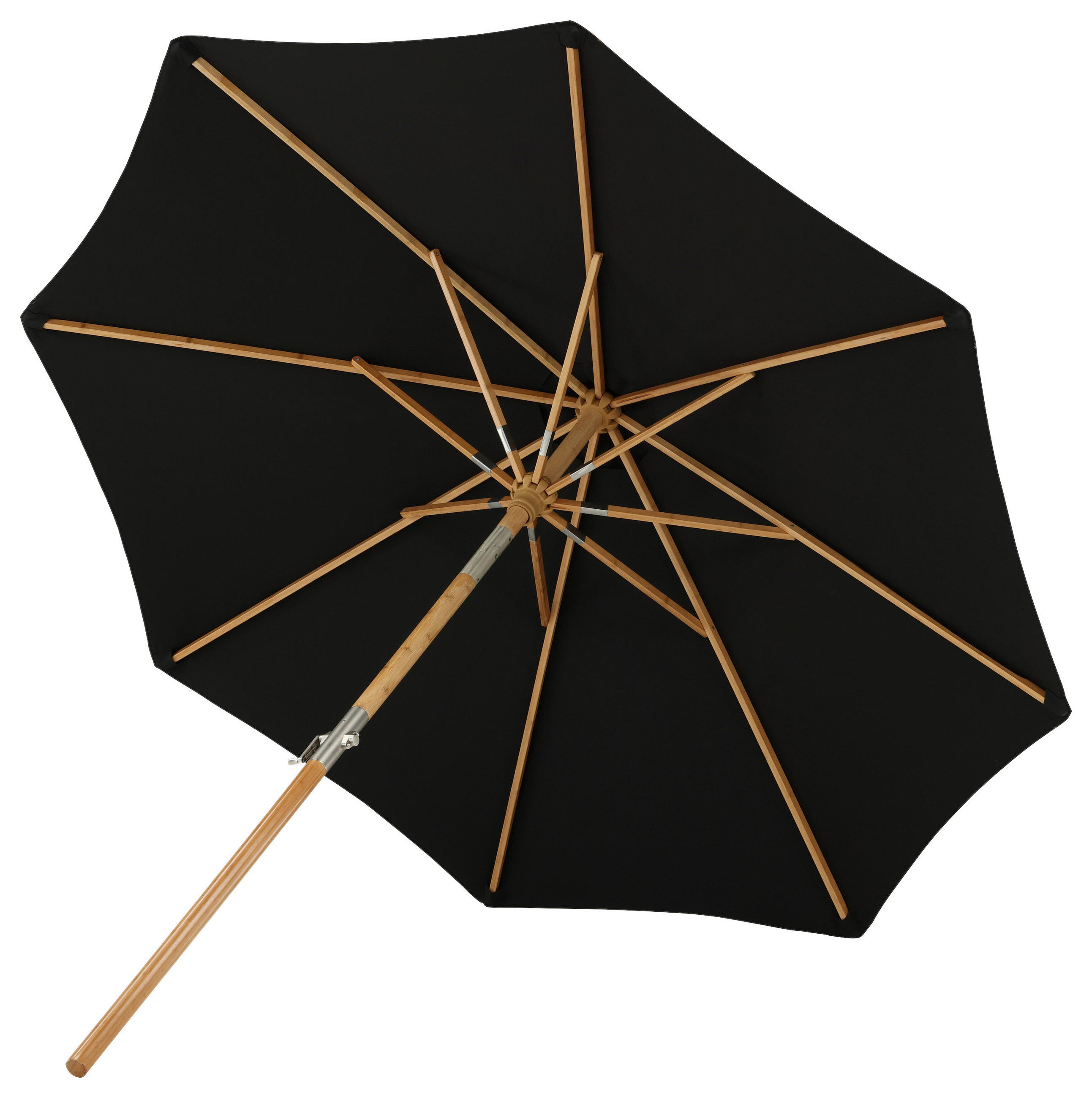 SONNENSCHIRM 270 cm  - Schwarz, KONVENTIONELL (270/250cm) - Gardenson