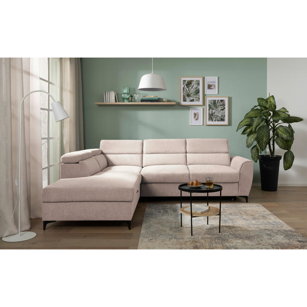 Thumbnail - Carryhome Ecksofa, Creme, Textil, 5-Sitzer, Ottomane links, L-Form, 255x217 cm, Liegefunktion, seitenverkehrt erhältlich...