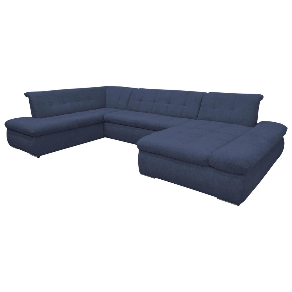 Wohnlandschaft Moric mit Schlaffunktion Dunkelblau