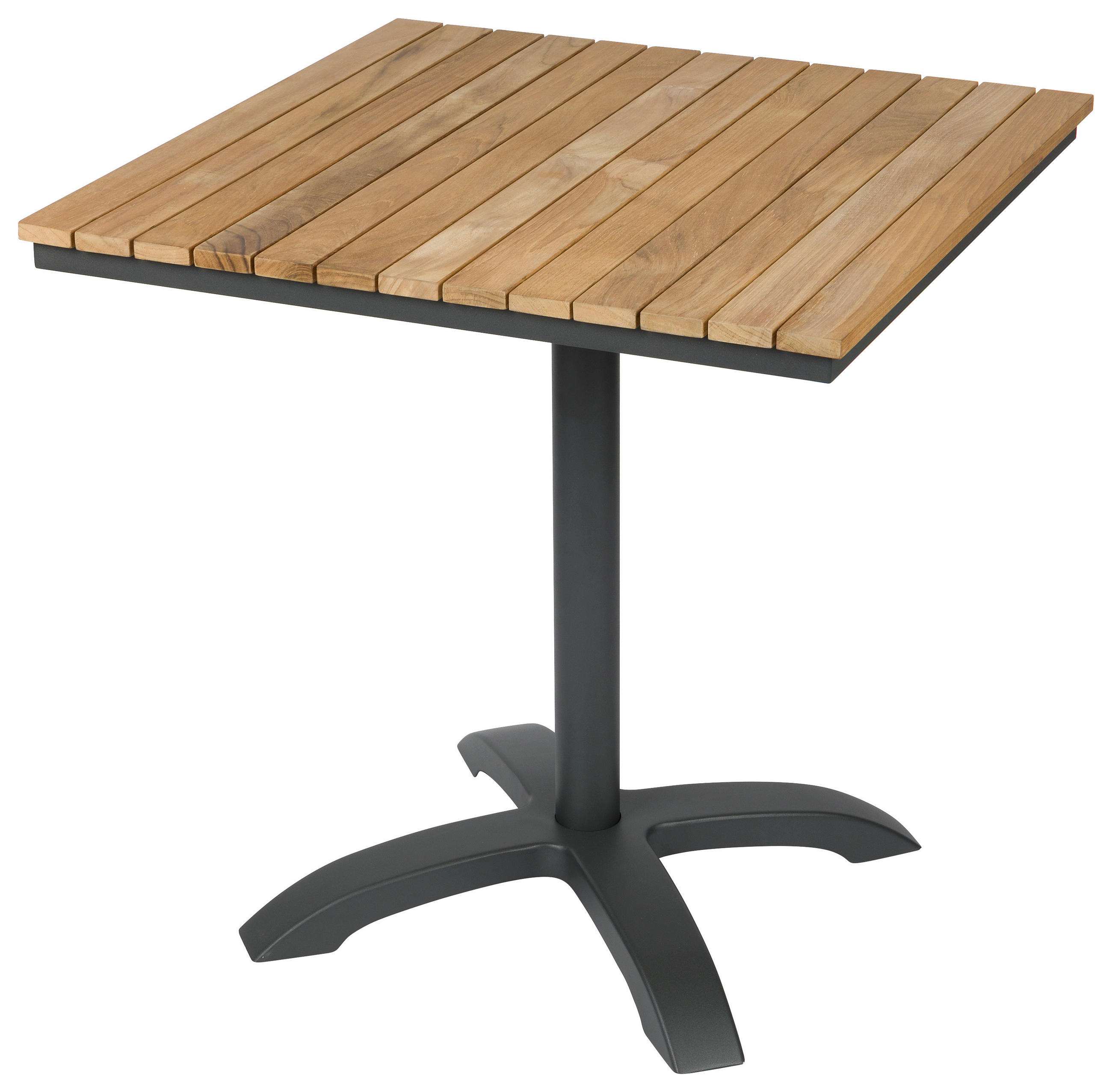 Ambia Garden Balkontisch Anthrazit, Teak 70x74x70 cm