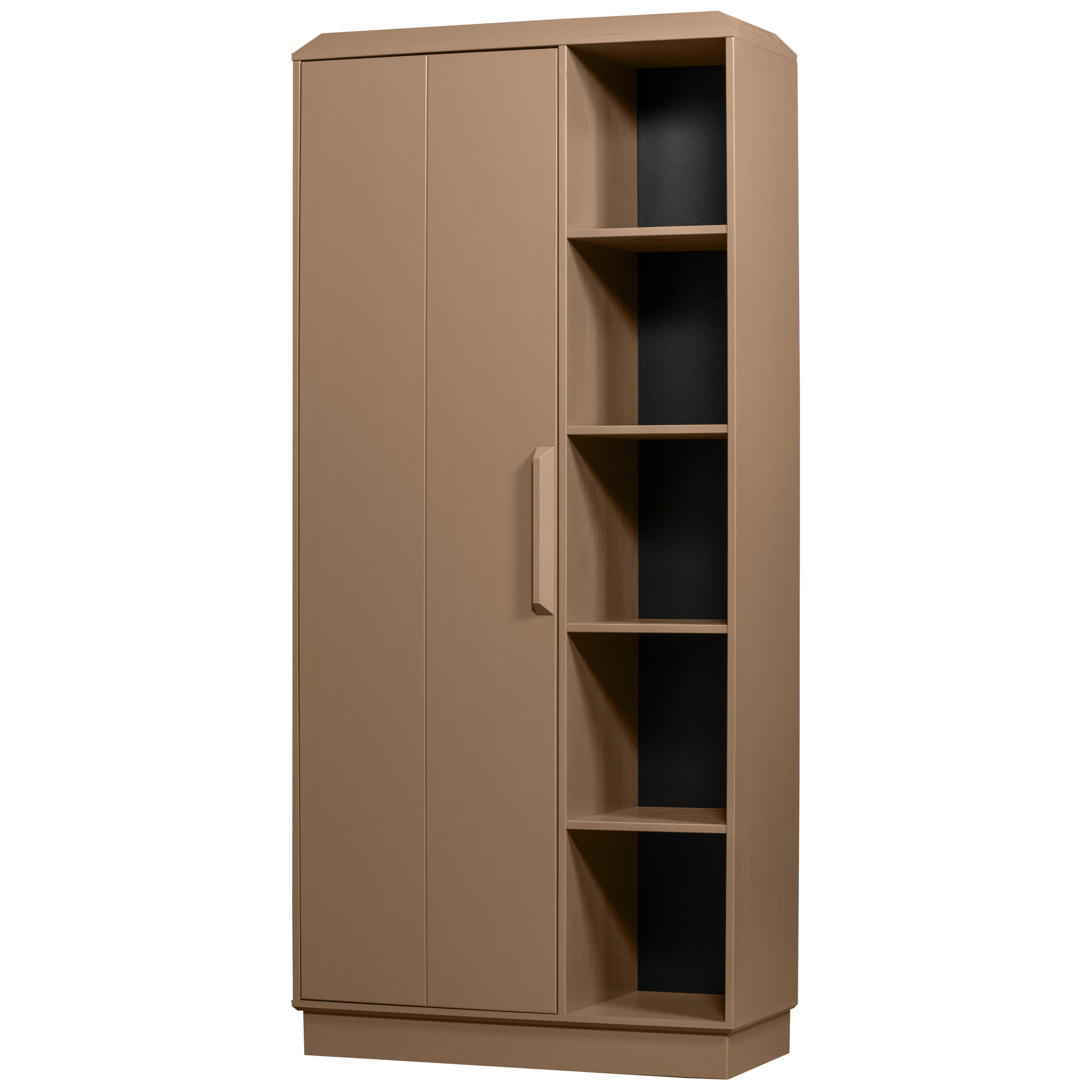 GARDEROBENSCHRANK Lowen  in 100/221/44 cm  - Schlammfarben, Design, Holz/Holzwerkstoff (100/221/44cm) - Livetastic