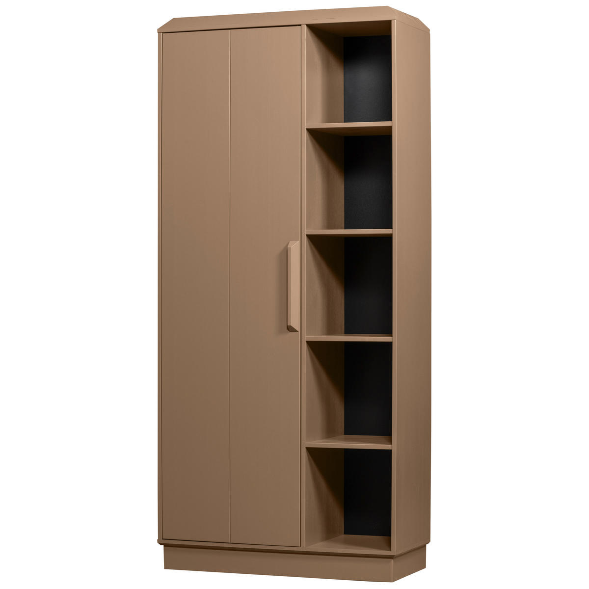 GARDEROBENSCHRANK Lowen  in 100/221/44 cm  - Schlammfarben, Design, Holz/Holzwerkstoff (100/221/44cm) - Livetastic