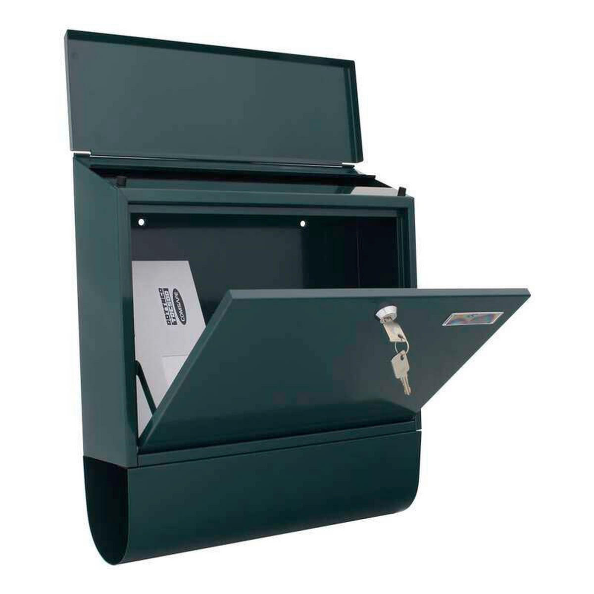 BRIEFKASTEN Grün  - Grün, KONVENTIONELL, Metall (36.5/41.5/11.5cm) - ROTTNER