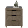 NACHTSCHRANK 57/61/42 cm  - Schwarz/Braun, Design, Textil/Metall (57/61/42cm) - Johann Jakob