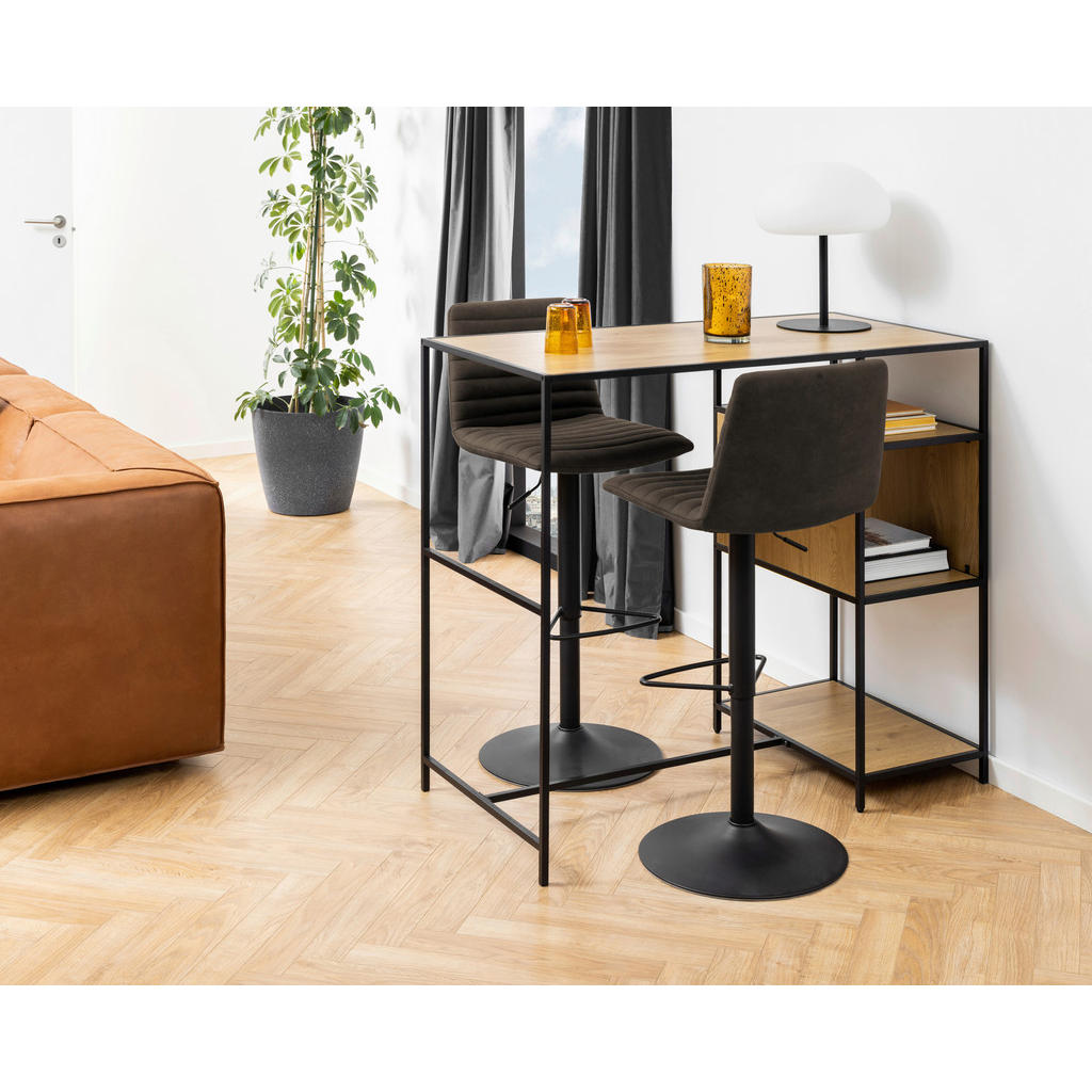Thumbnail - Mid.you Barhocker, Dunkelgrau, Textil, Reach, Esszimmer, Barmöbel, Barhocker