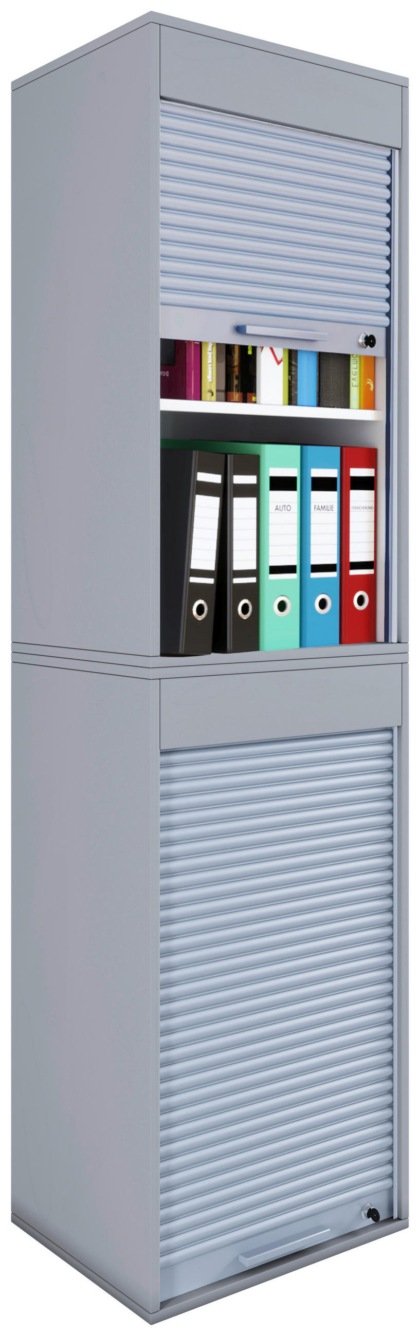 AKTENSCHRANK 50/186/40 cm  - Grau, Modern, Holzwerkstoff/Kunststoff (50/186/40cm) - MID.YOU