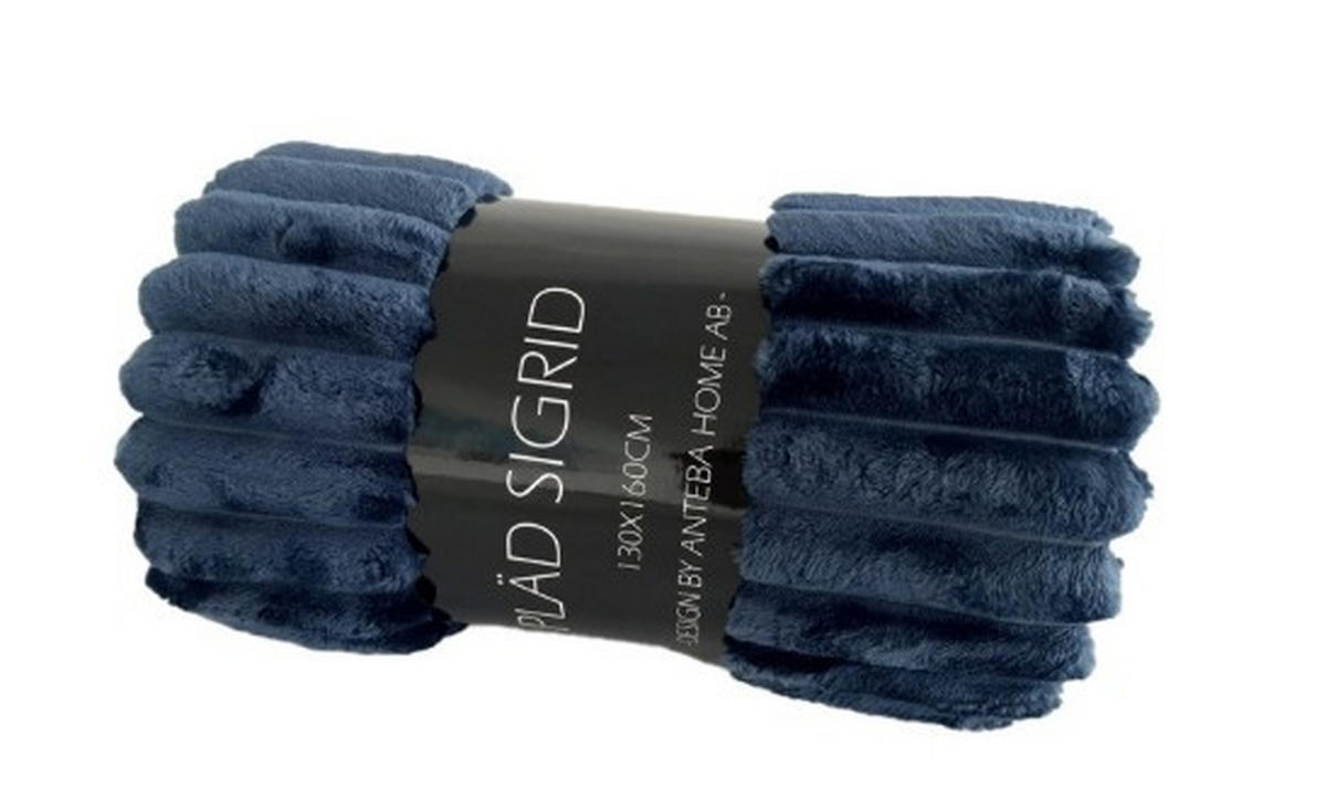 FILT 130/160 cm  - mörkblå, Design, textil (130/160cm)