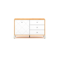 SIDEBOARD  in 123/75/40 cm  - Schwarz/Weiß, Design, Holzwerkstoff/Metall (123/75/40cm) - Livetastic