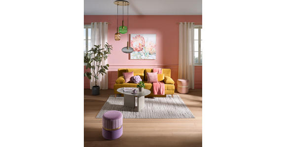 SCHLAFSOFA in Webstoff Gelb - Gelb/Naturfarben, KONVENTIONELL, Holz/Textil (195/90/90cm) - Cantus