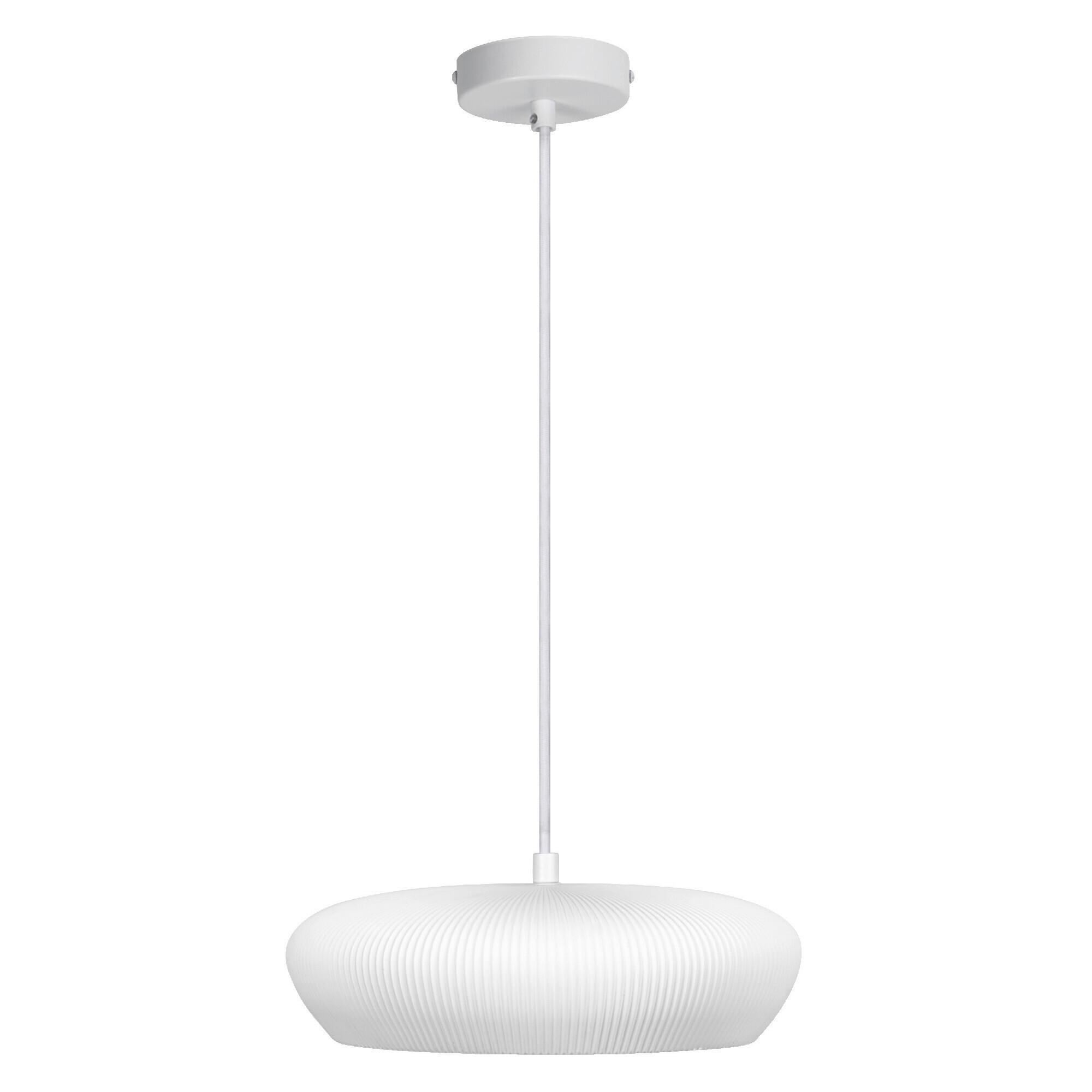 HÄNGELEUCHTE 28.3/114 cm  - Weiß, Basics, Stein/Metall (28.3/114cm) - Osram