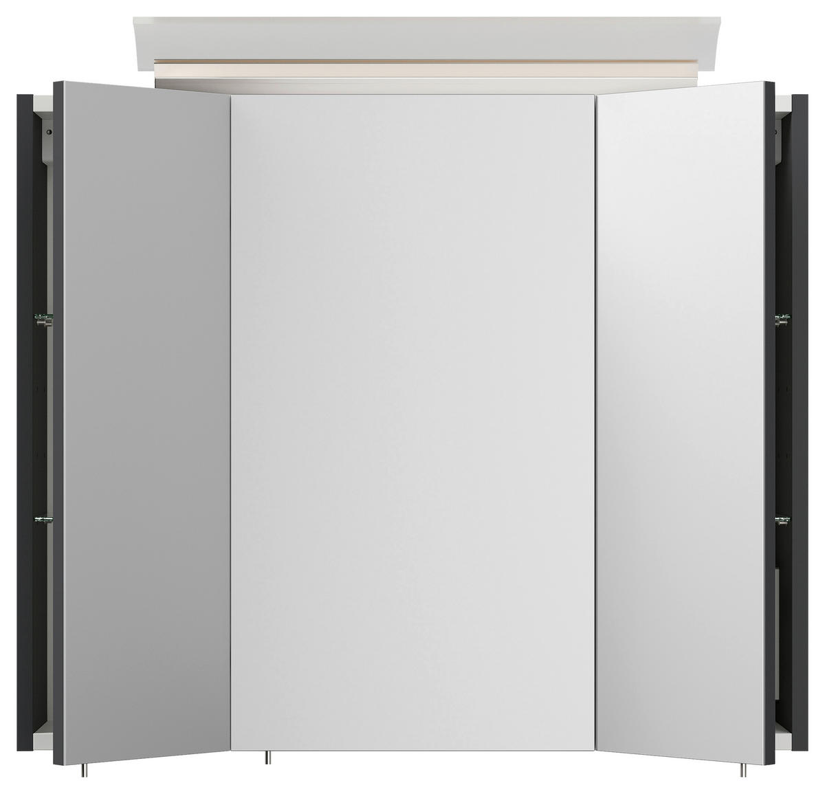 SPIEGELSCHRANK 75/62/17 cm  - Graphitfarben, MODERN, Glas/Holzwerkstoff (75/62/17cm) - MID.YOU