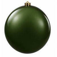 CHRISTBAUMKUGEL 25 cm  - Dunkelgrün, Basics, Kunststoff (25cm) - X-Mas