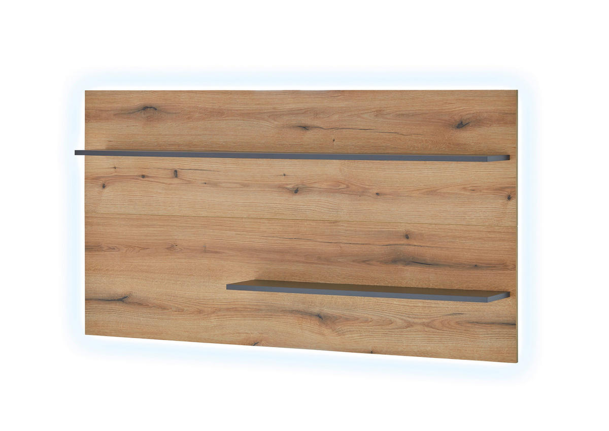 WANDPANEEL 150/80/20 cm Anthrazit, Eichefarben Holzwerkstoff  - Eichefarben/Anthrazit, Design, Holzwerkstoff (150/80/20cm) - Modante