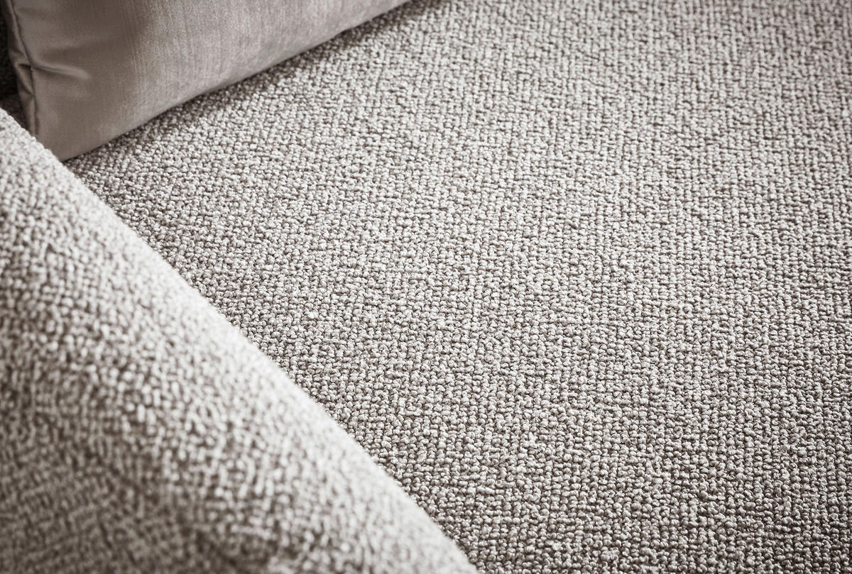 ECKSOFA in Flachgewebe Hellgrau  - Hellgrau/Schwarz, Design, Textil/Metall (259/152cm) - Dieter Knoll
