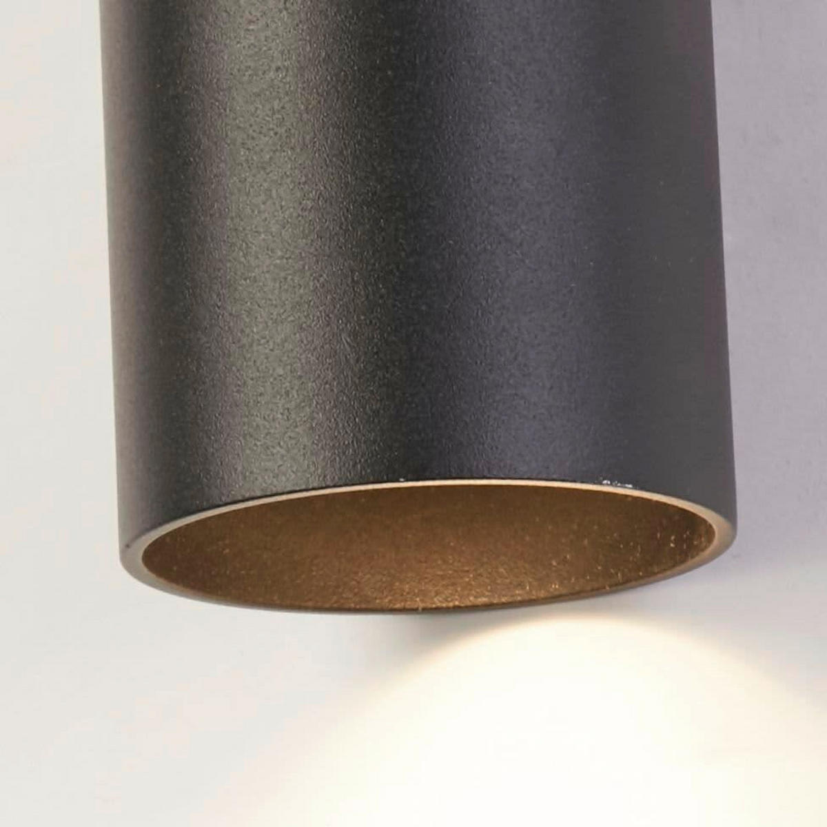 WANDLEUCHTE CYLS 6,5/15,4 cm  - Schwarz, Design, Metall (6,5/15,4cm)