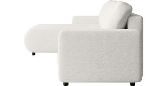 ECKSOFA Creme Webstoff  - Creme/Schwarz, MODERN, Kunststoff/Textil (150/240cm) - Xora