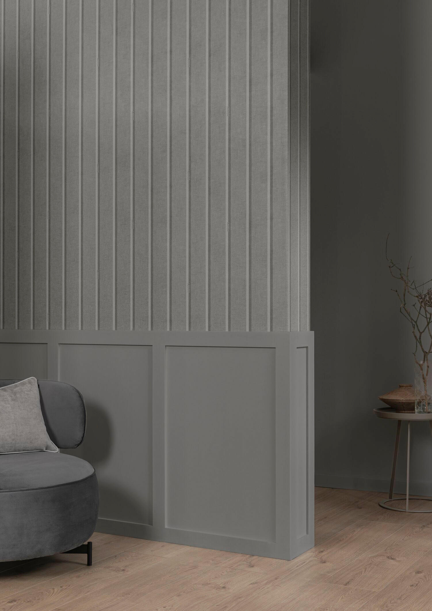 VLIESTAPETE 10.05 m J! STRIPES - Grau, Design, Textil (53/1005cm) - Joop!