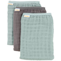 DETSKÁ RUKAVICA NA UMÝVANIE, sivá, zelená - sivá/zelená, Design, textil (22/15cm) - Patinio