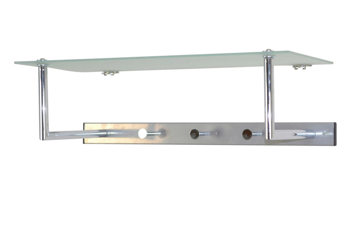 WANDGARDEROBE  in Silberfarben  - Silberfarben, Design, Glas/Metall (61/18/30cm) - MID.YOU