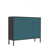 KOMMODE  in 105,5/86/33 cm  - Anthrazit/Petrol, MODERN, Holzwerkstoff/Metall (105,5/86/33cm) - MID.YOU