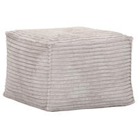 HOCKER in Textil Creme  - Creme, Konventionell, Textil (65/45/65cm) - MID.YOU