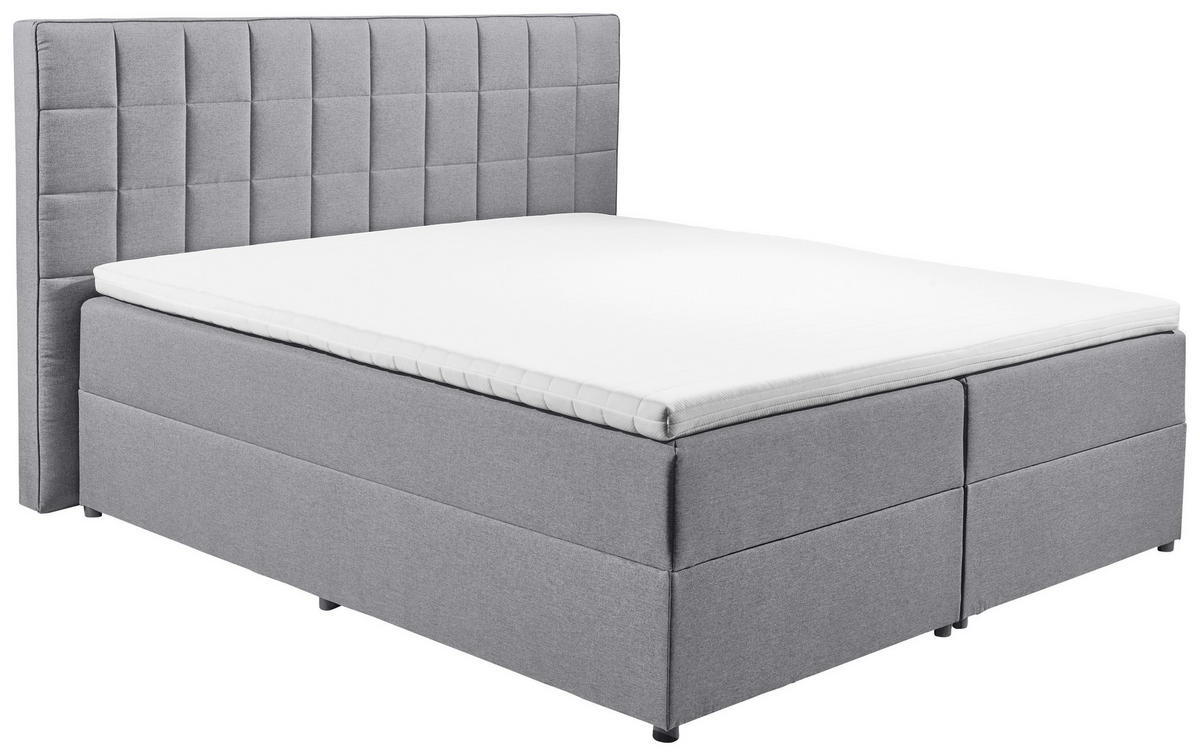 BOXBETT 180/200 cm  in Grau  - Grau, Basics, Holzwerkstoff/Kunststoff (180/200cm) - MID.YOU