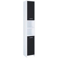 HOCHSCHRANK 30/180/30,4 cm  - Schwarz/Weiß, MODERN, Holzwerkstoff/Kunststoff (30/180/30,4cm) - MID.YOU