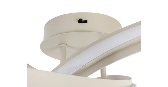 LED-DECKENLEUCHTE Orilo 52/22 cm  - Sandfarben, Design, Kunststoff/Metall (52/22cm) - Novel