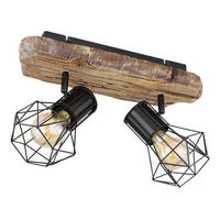 STRAHLER 38,5/12/23 cm   - Schwarz/Naturfarben, KONVENTIONELL, Kunststoff/Metall (38,5/12/23cm) - Globo