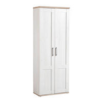 GARDEROBENSCHRANK  in 76/200/38 cm  - Eichefarben/Silberfarben, Design, Holzwerkstoff/Kunststoff (76/200/38cm) - Xora