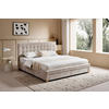 POLSTERBETT 140/200 cm, inkl. gepolstertes Kopfteil, Lattenrost, Bettschubladen,  in Beige  - Beige/Naturfarben, Design, Holz/Textil (140/200cm) - Boxxx