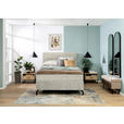 BOXSPRINGBETT 140/200 cm  in Beige  - Beige/Schwarz, Design, Textil/Metall (140/200cm) - Esposa
