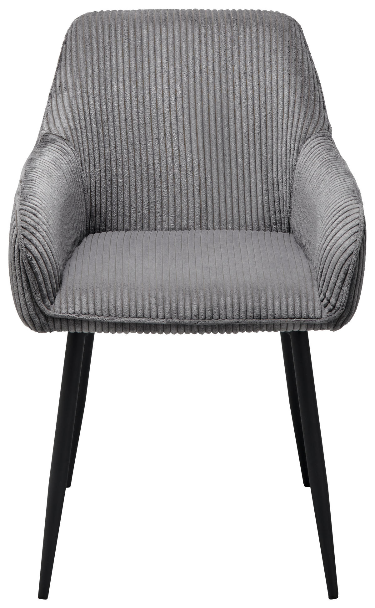 ŽIDLE S PODRUČKAMI, železo, manšestr, šedá, černá - šedá/černá, Lifestyle, kov/textil (56/83/62cm) - MID.YOU