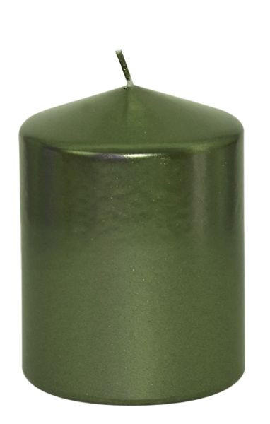 STUMPENKERZE 7,7/10 cm  - Grün, KONVENTIONELL (7,7/10cm)