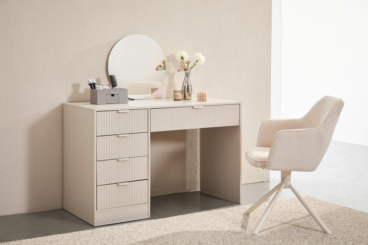 SCHMINKTISCH Kaschmir  - Kaschmir, Trend, Glas/Holzwerkstoff (120/55/127,5cm) - Xora