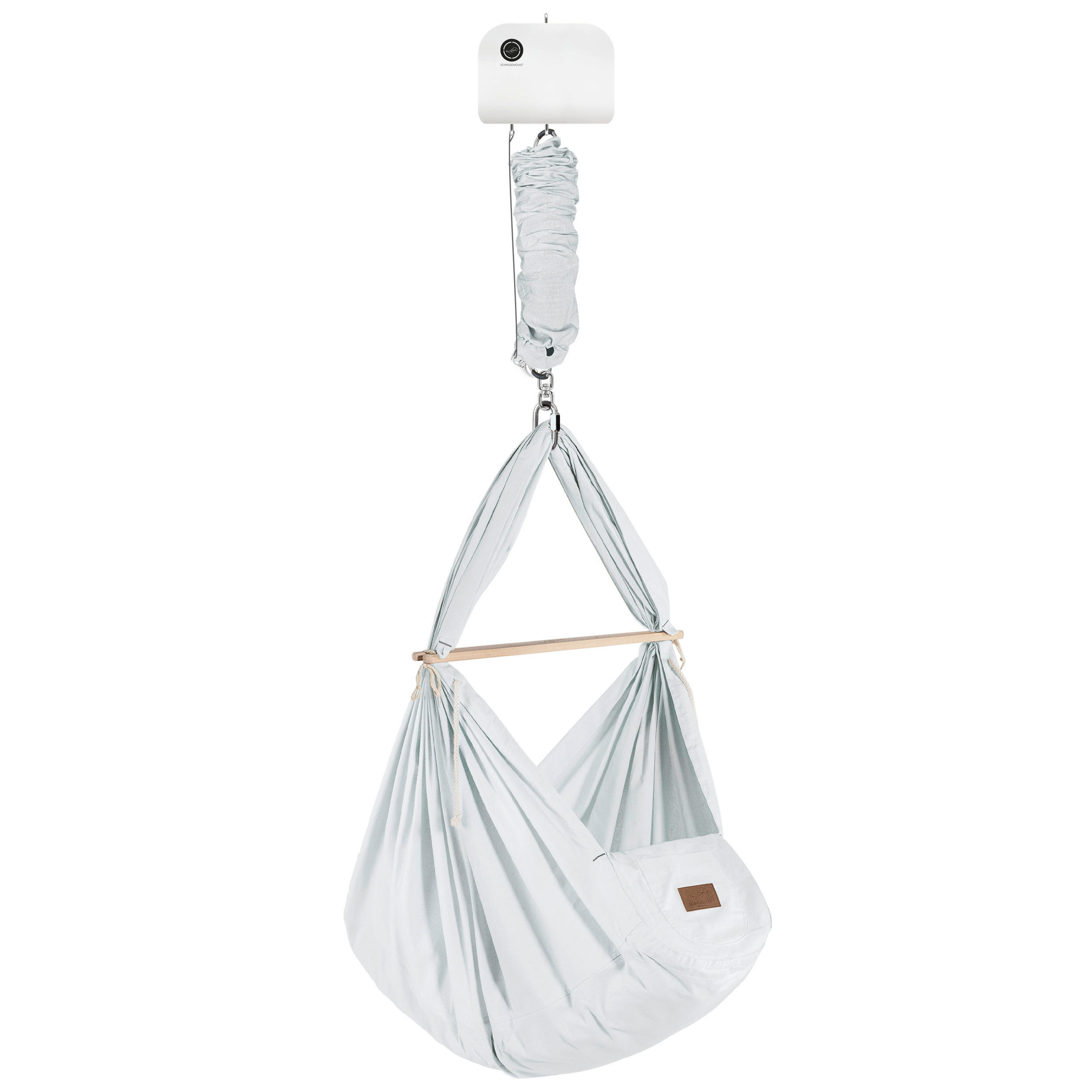 FEDERWIEGE  Hellgrau  - Hellgrau, Basics, Textil (137/30/165cm) - SCHMUSEWOLKE