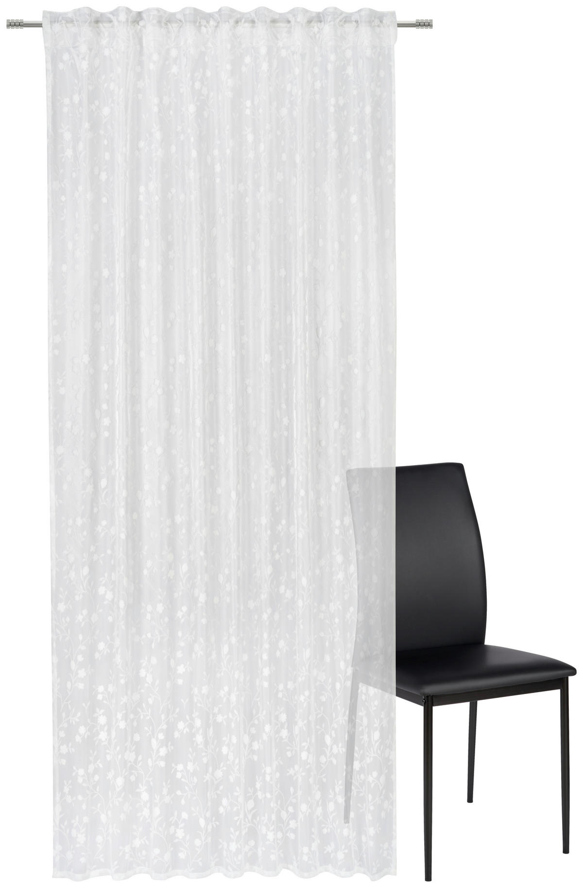 FERTIGVORHANG transparent  - Weiß, KONVENTIONELL, Textil (140/245cm) - Boxxx