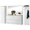 GARDEROBE 5-teilig  in 285/195/31 cm  - Weiss, Design, Glas/Holz (285/195/31cm)