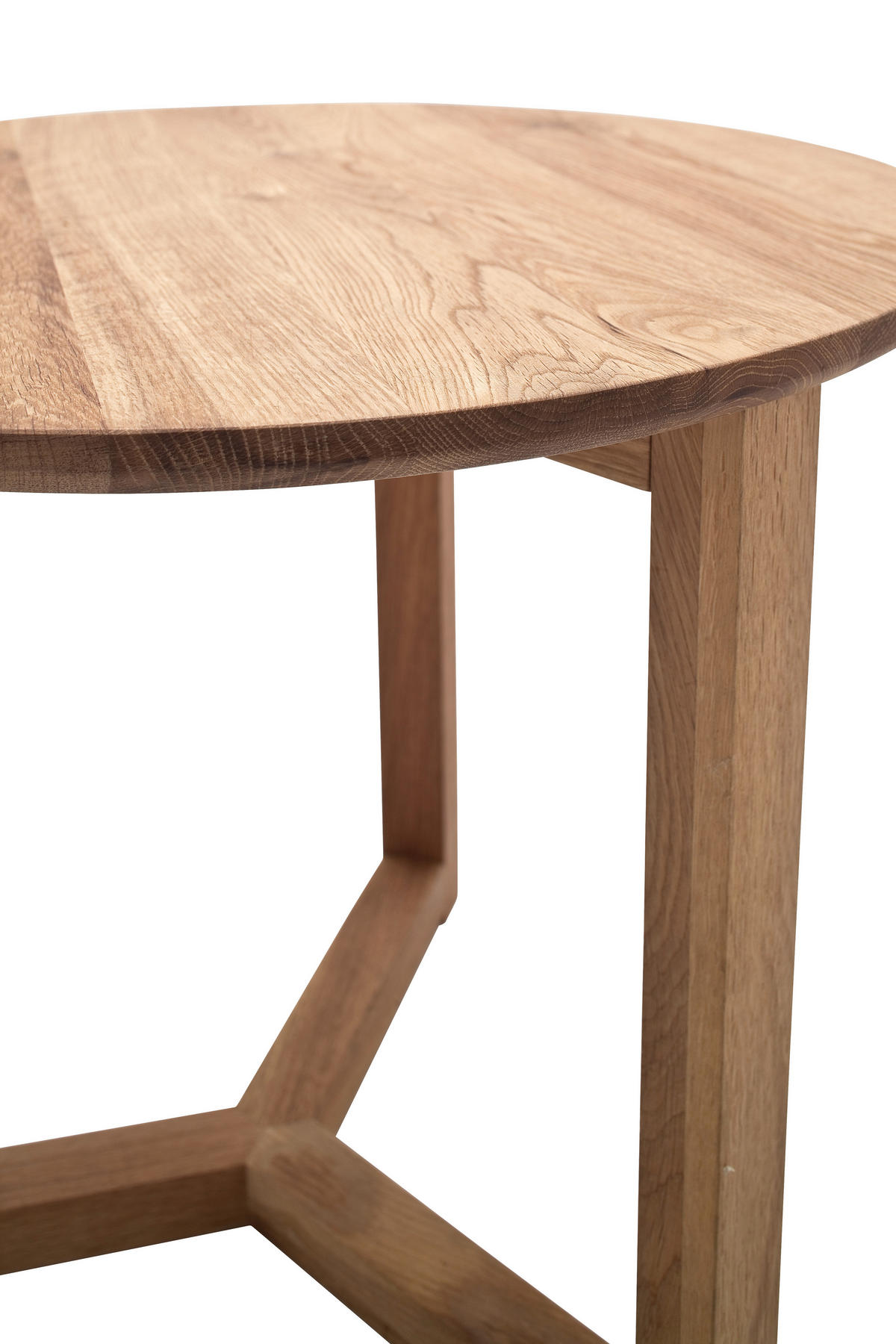 COUCHTISCHSET Asteiche massiv rund Naturfarben, Eichefarben  - Eichefarben/Naturfarben, MODERN, Holz (30-50/30-50/32-42cm) - Xora