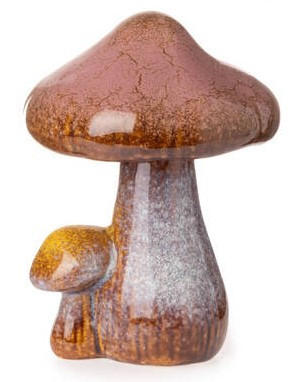 DEKOPILZ - Hellrosa/Gelb, LIFESTYLE, Keramik (9,5/9,5/13cm)
