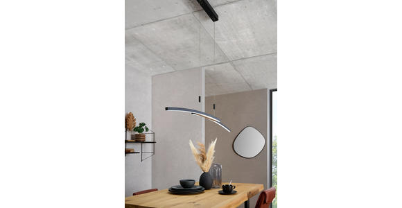 LED-HÄNGELEUCHTE 130/6,5/155 cm  - Schwarz, Basics, Holz/Metall (130/6,5/155cm) - Dieter Knoll