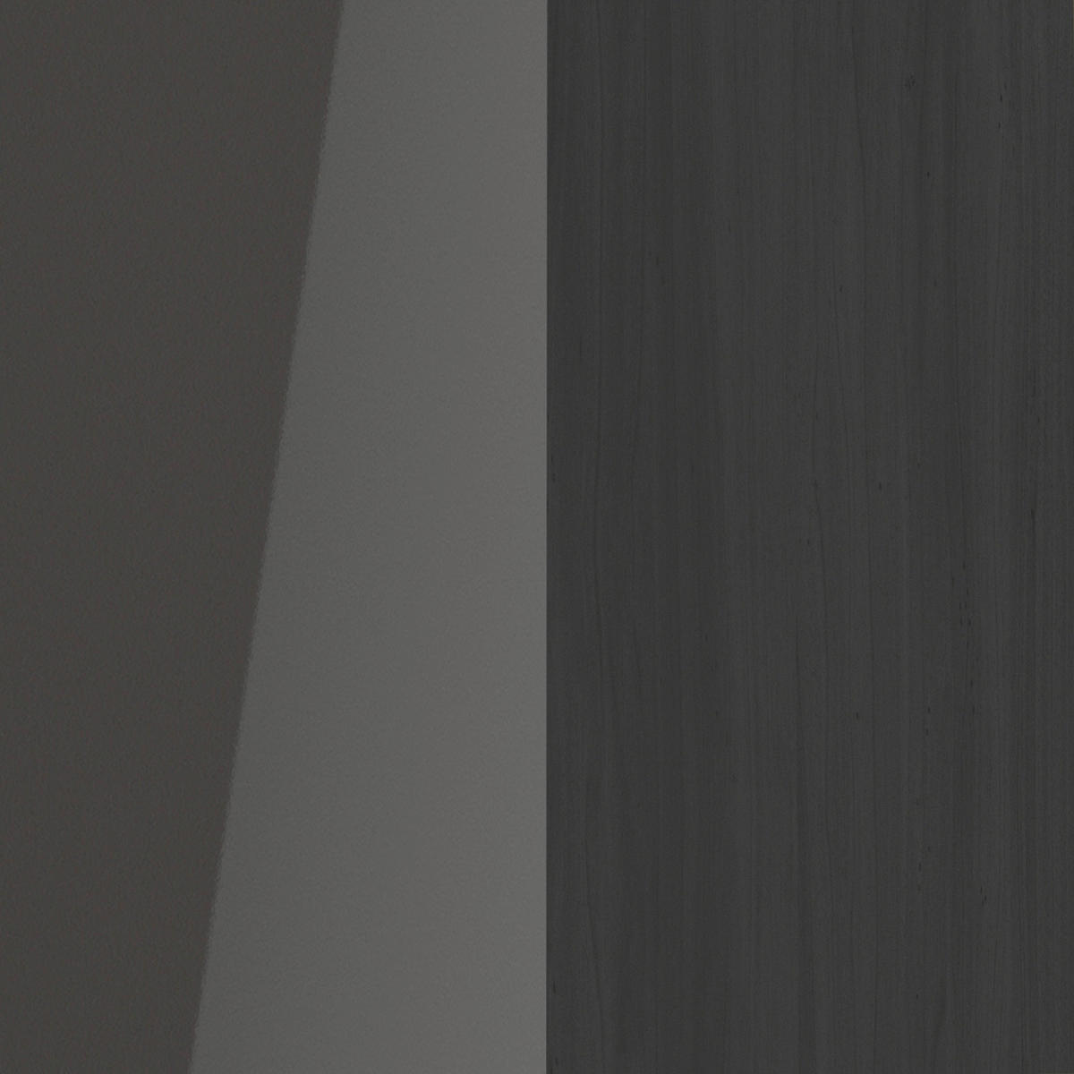 KÜCHENLEERBLOCK 320 cm   in Grau, Sonoma Eiche, Grau Hochglanz  - Grau Hochglanz/Alufarben, MODERN, Holzwerkstoff/Metall (320cm) - Held