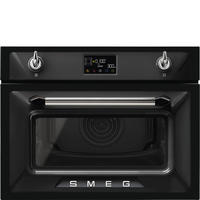 EINBAUMIKROWELLE SO4902M1N  - Schwarz, Basics, Glas/Metall (59,7/45,8/54,8cm) - SMEG