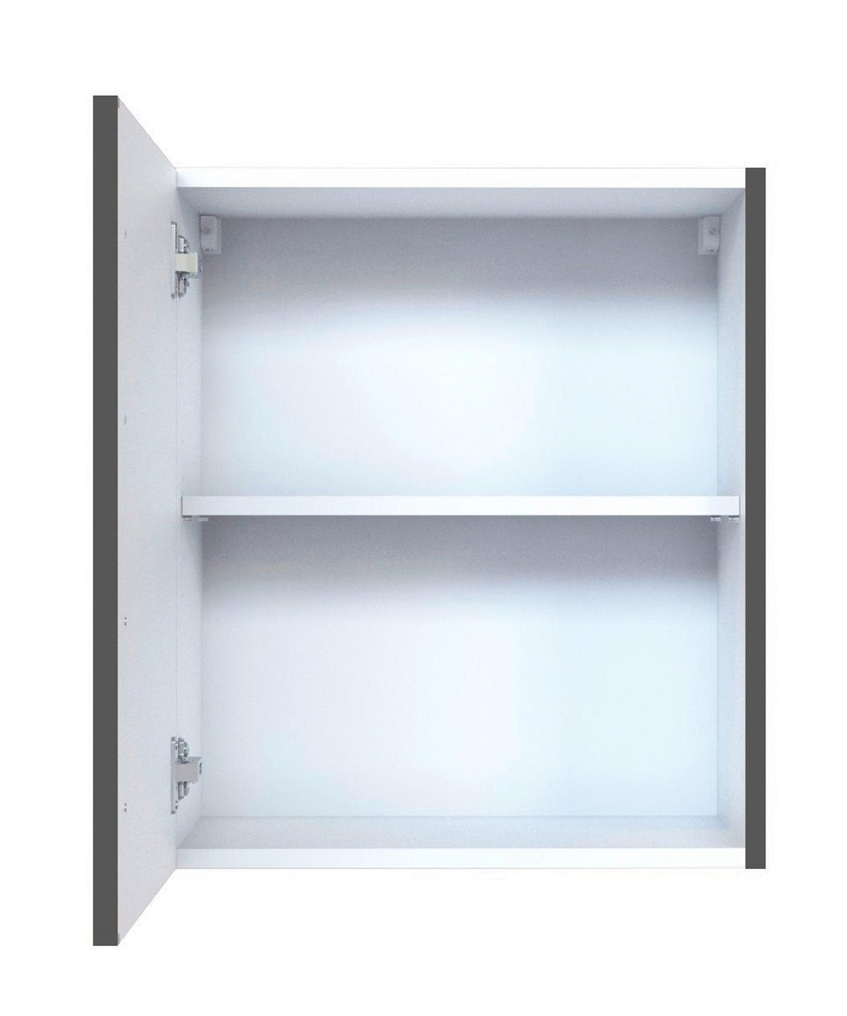 KÜCHENOBERSCHRANK 50/57/34 cm  in Graphitfarben  - Silberfarben/Graphitfarben, MODERN, Holzwerkstoff/Metall (50/57/34cm) - Held