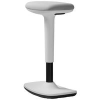 BÜROHOCKER Schwarz, Weiß, Hellgrau  - Hellgrau/Schwarz, Basics, Kunststoff/Textil (44/25/50-75cm) - Dauphin