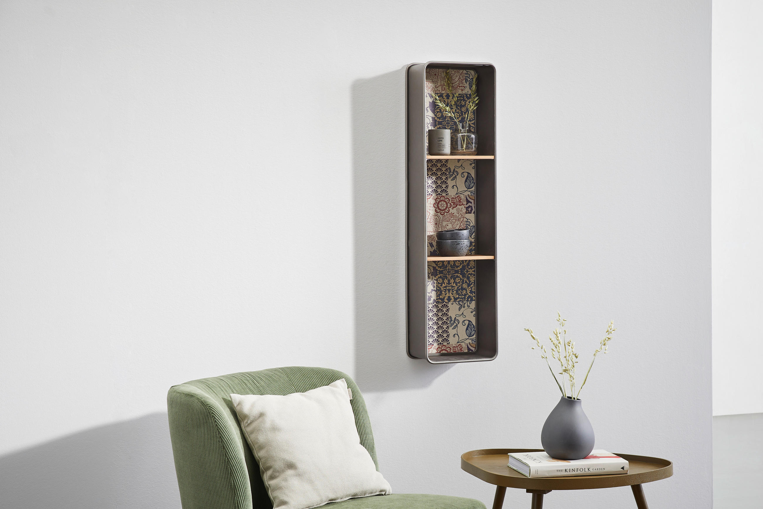 WANDREGAL Tanne massiv Multicolor  - Multicolor/Schwarz, LIFESTYLE, Holz/Textil (25/90/14cm) - Livetastic