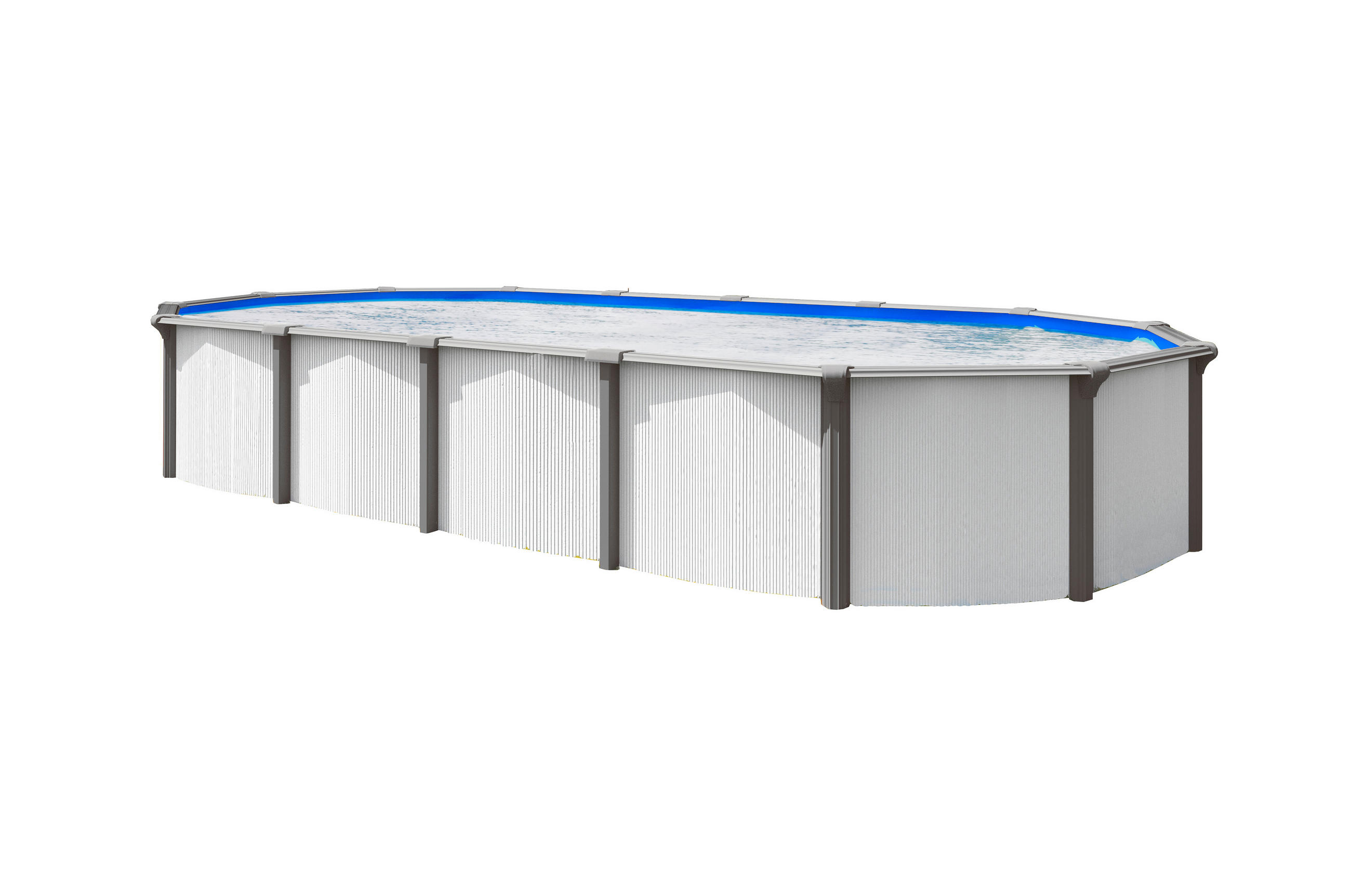 POOL-SET 730/360/132 cm  - Weiß/Grau, Basics (730/360/132cm)